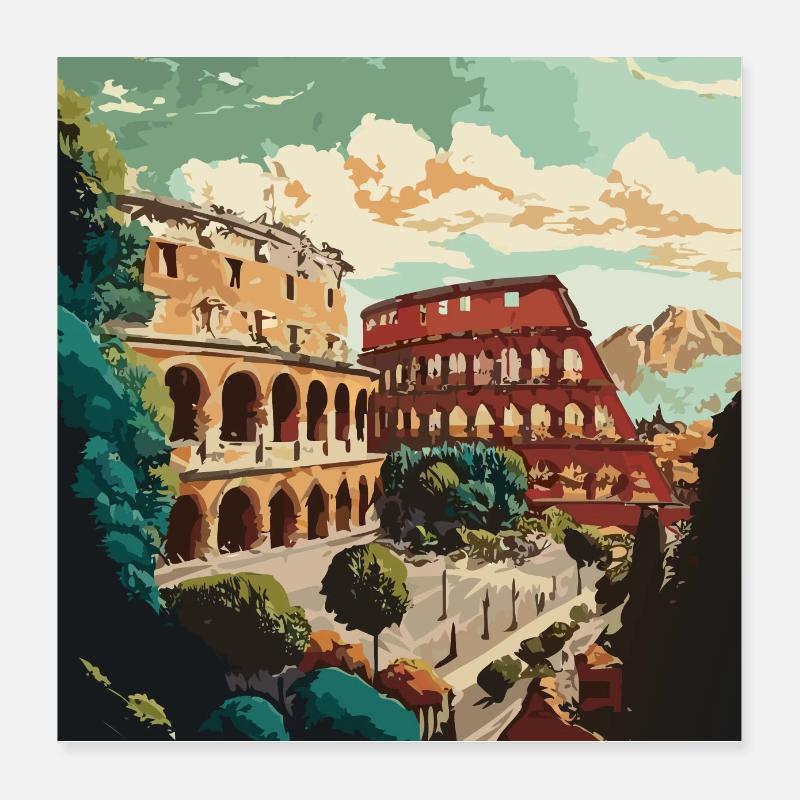 Rues de Rome Poster 40 x 40 cm