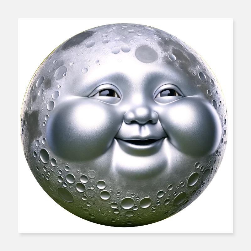 Lune de Bouddha Poster 40 x 40 cm