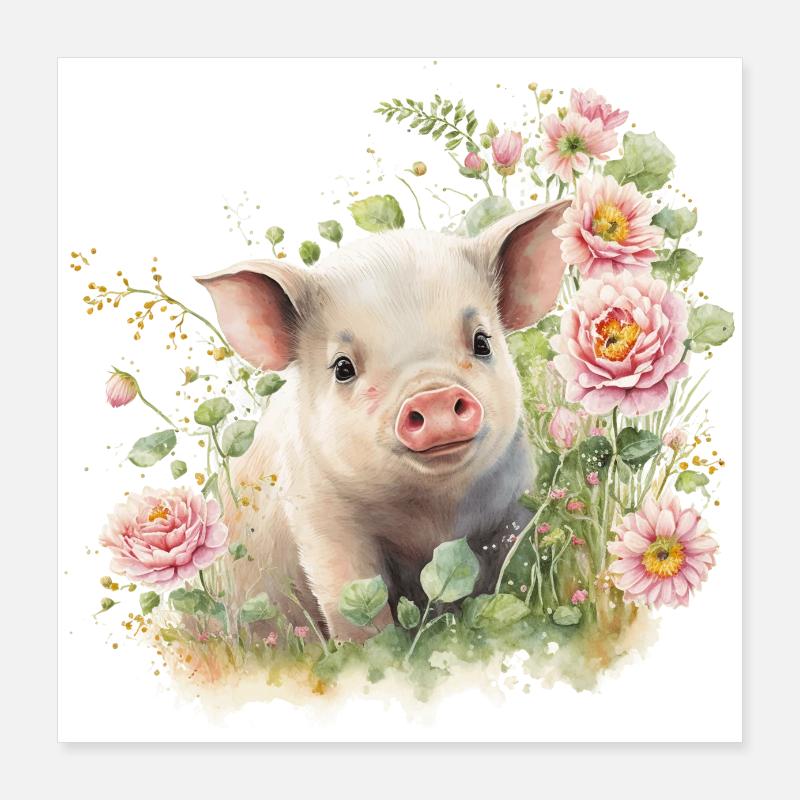 SCHWEIN Poster 40x40 cm