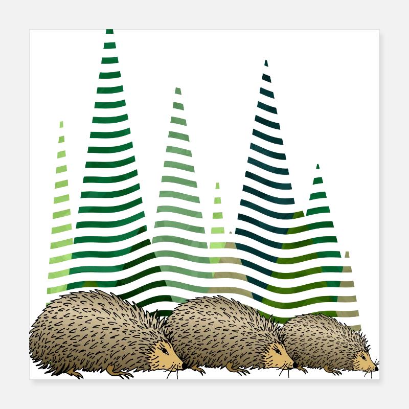 Igel Poster 40x40 cm