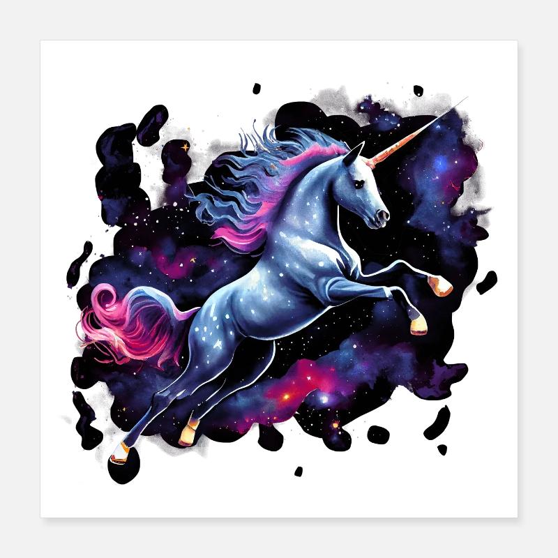 Space unicorn Poster 16" x 16" (40x40 cm)