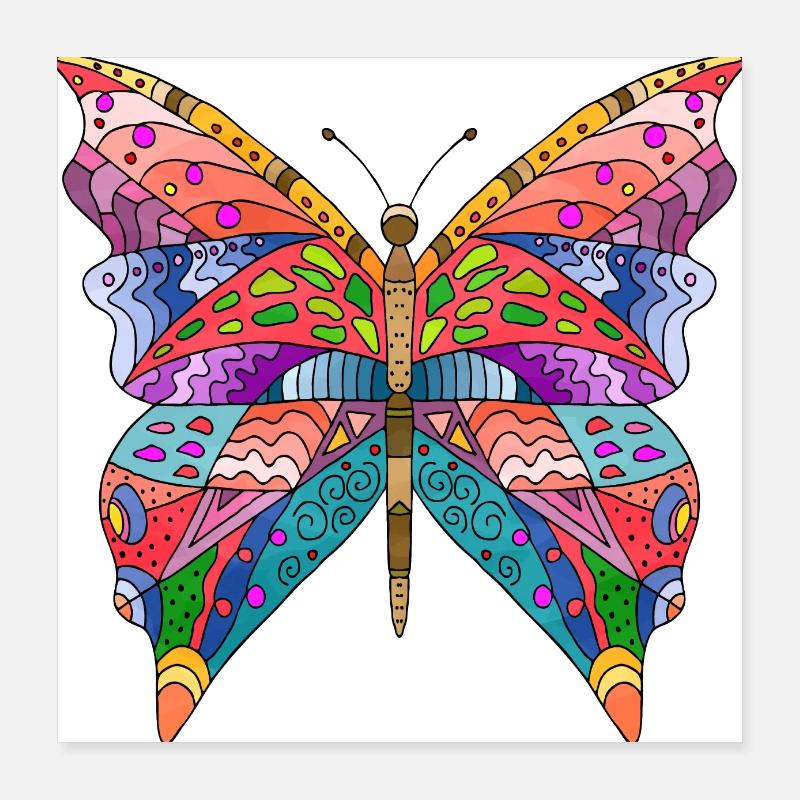 Schmetterling Poster 40x40 cm