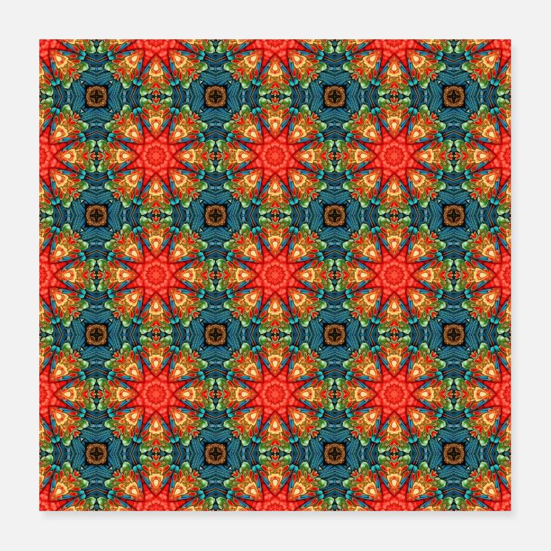 Psychedelic Octagon Poster 16" x 16" (40x40 cm)