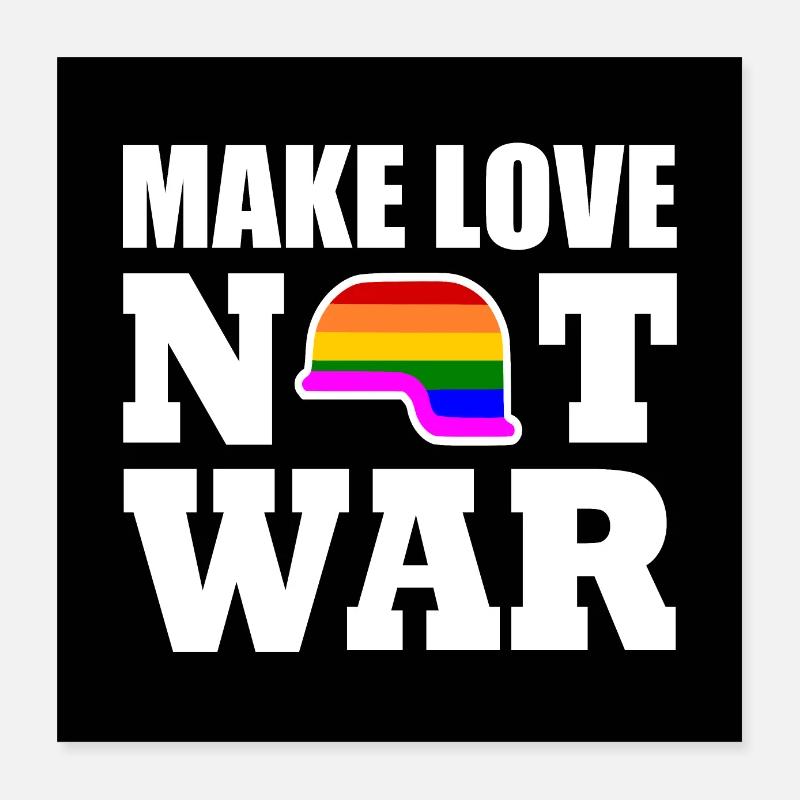 Make love not war Poster 40x40 cm