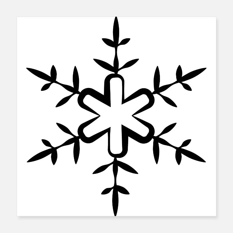 Flocon de neige Poster 40 x 40 cm