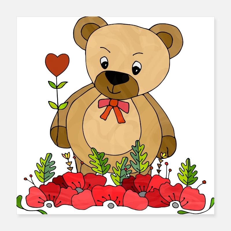 Teddy bear Poster 16" x 16" (40x40 cm)