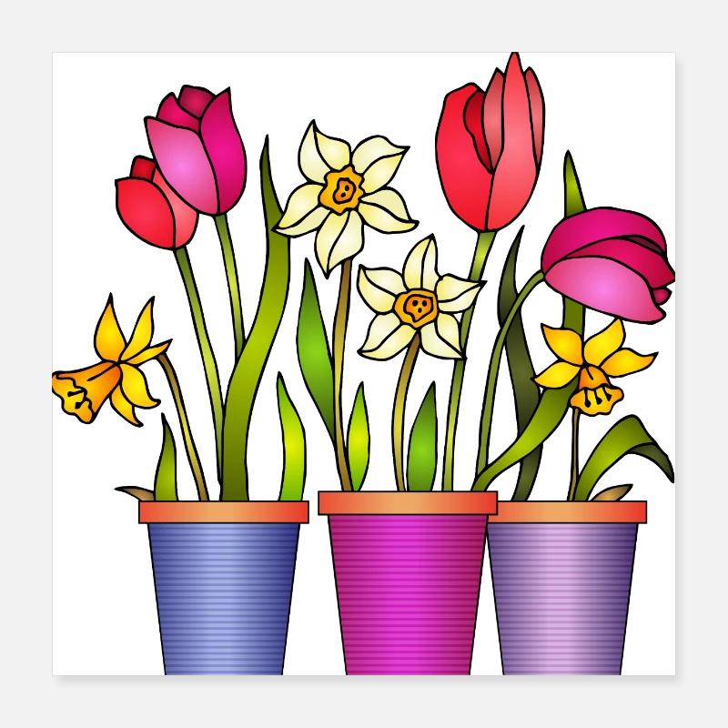 Fleur Poster 40 x 40 cm