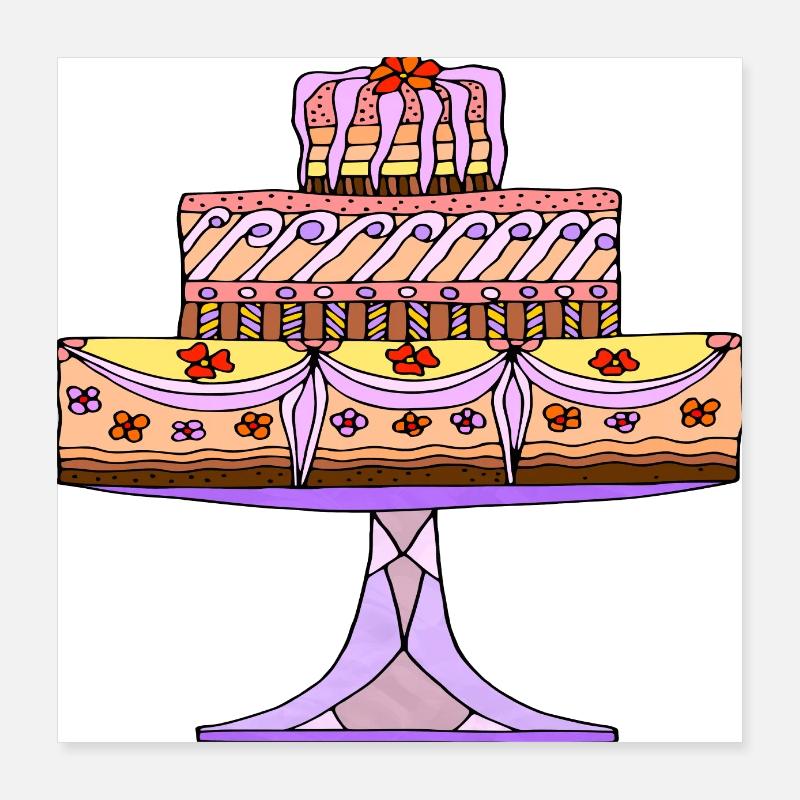 Cake Poster 16" x 16" (40x40 cm)