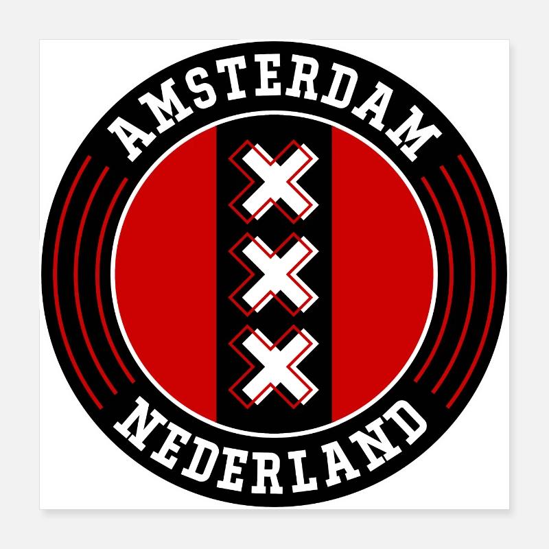 Amsterdam Poster 40 x 40 cm