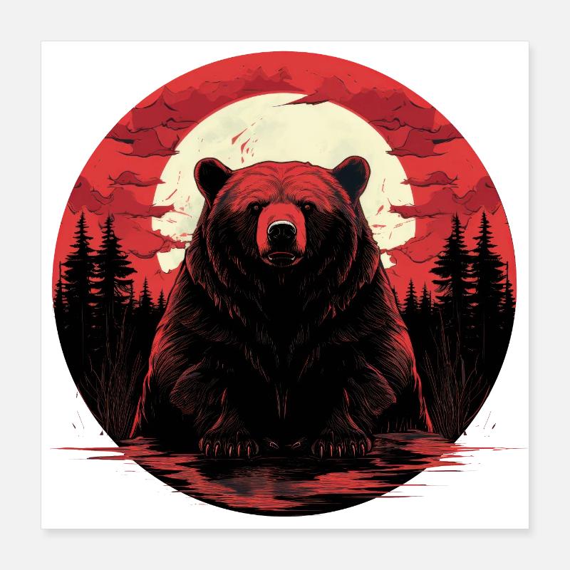Moon bear Poster 16" x 16" (40x40 cm)
