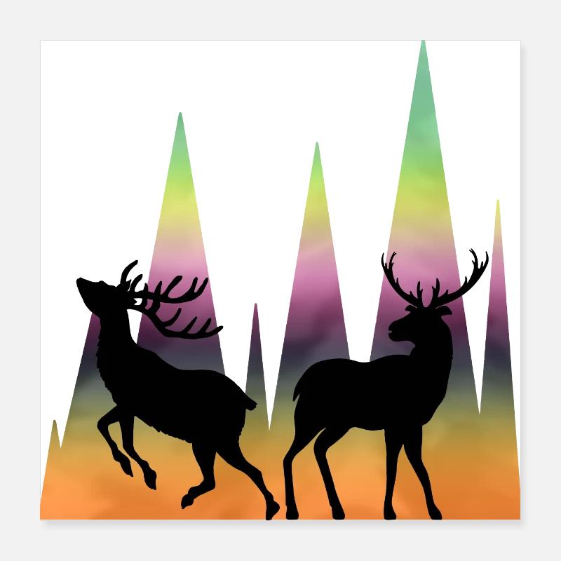 Deer Poster 16" x 16" (40x40 cm)