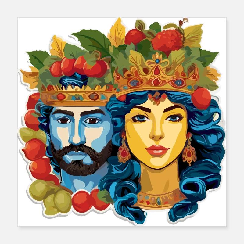 Teste di Moro Poster 16" x 16" (40x40 cm)