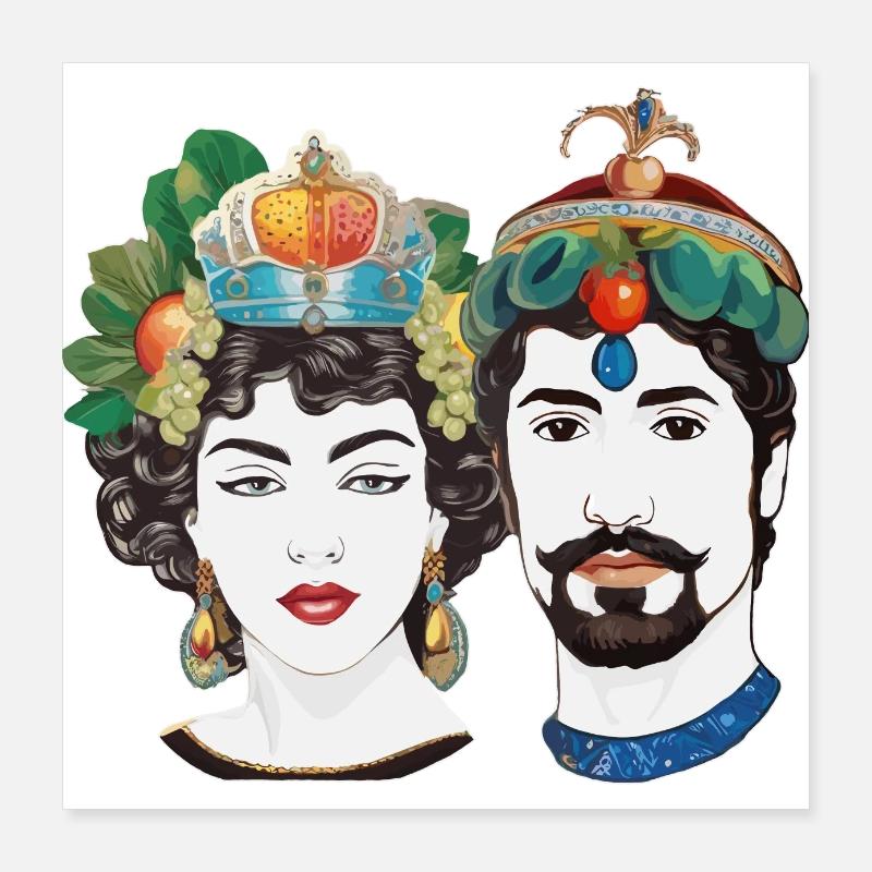 Teste di Moro Poster 16" x 16" (40x40 cm)