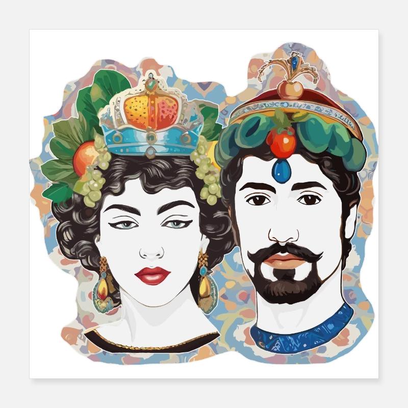 Teste di Moro Poster 16" x 16" (40x40 cm)