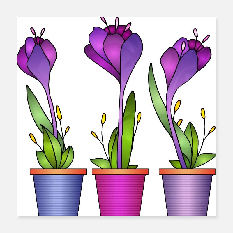 Fleur Poster 40 x 40 cm