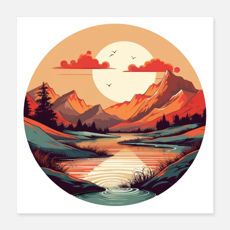 Dream sunset Poster 16" x 16" (40x40 cm)