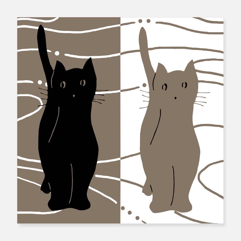 Cats Poster 16" x 16" (40x40 cm)
