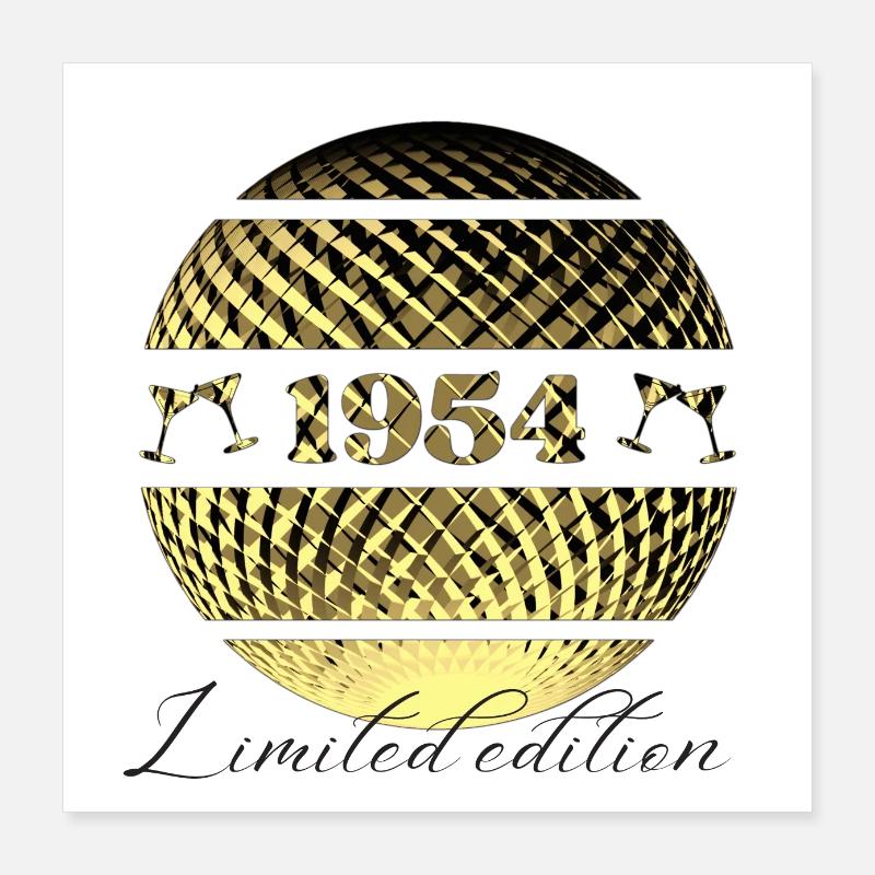 Millésime 1954 - édition limitée Poster 40 x 40 cm