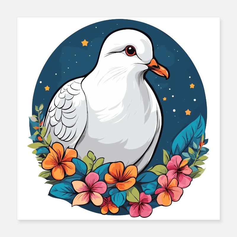 Dove Poster 16" x 16" (40x40 cm)