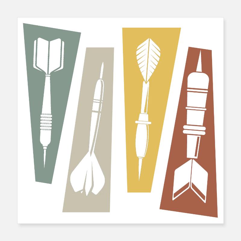 Vintage Retro Arrow Arrow Poster 16" x 16" (40x40 cm)