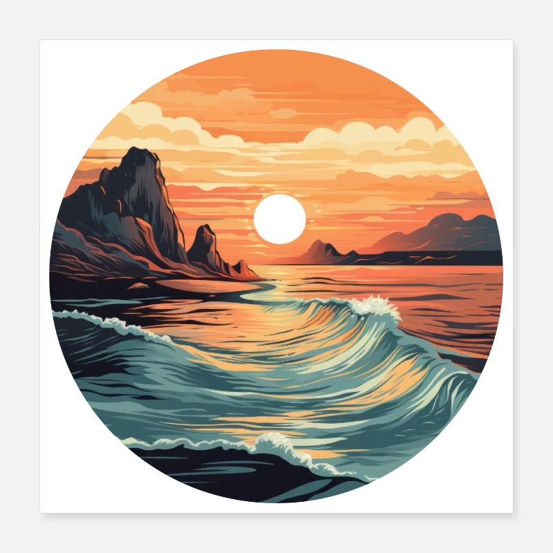 Morning sunset Poster 16" x 16" (40x40 cm)