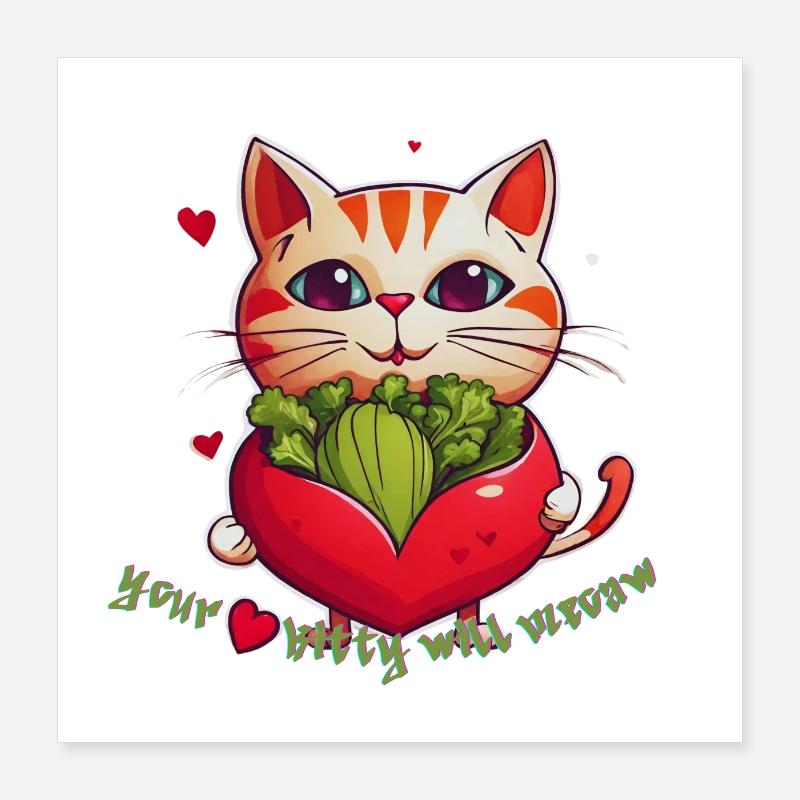 Your kitty will meoaw Great gift for everyone! Poster 16" x 16" (40x40 cm)