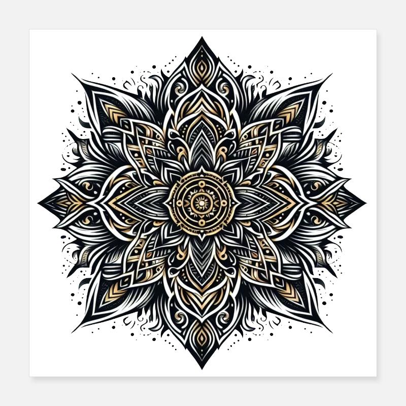Mouvement Mandala Harmony Poster 40 x 40 cm