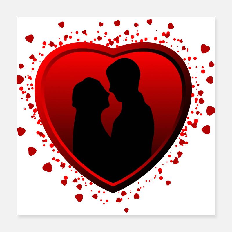 Valentinstag Poster 40x40 cm