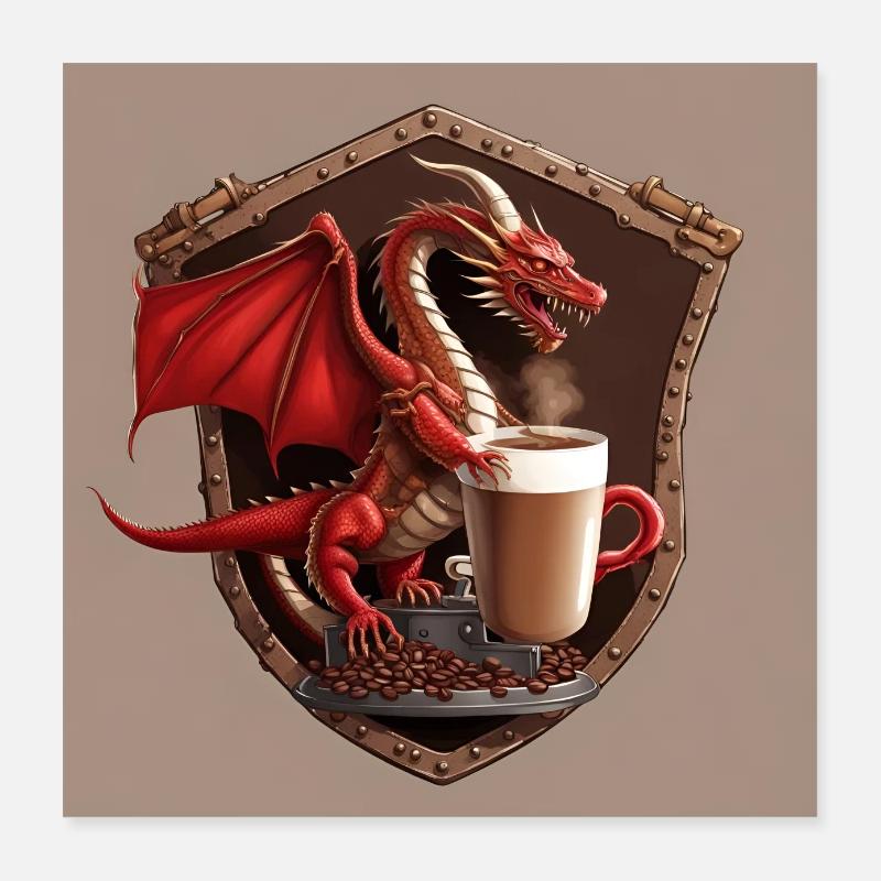Welsh Coffee Shield Poster 16" x 16" (40x40 cm)