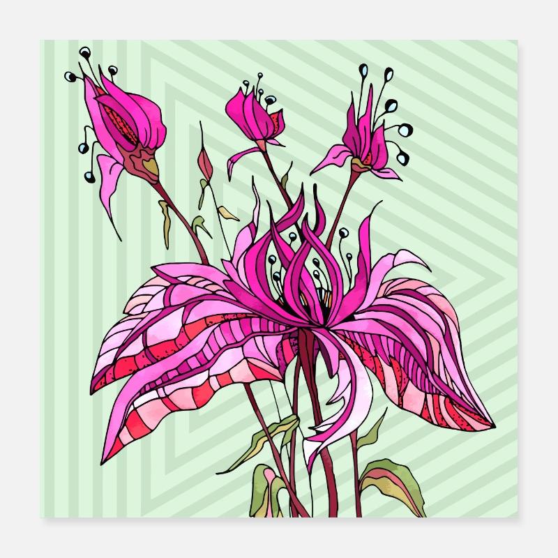 Flowers Poster 16" x 16" (40x40 cm)