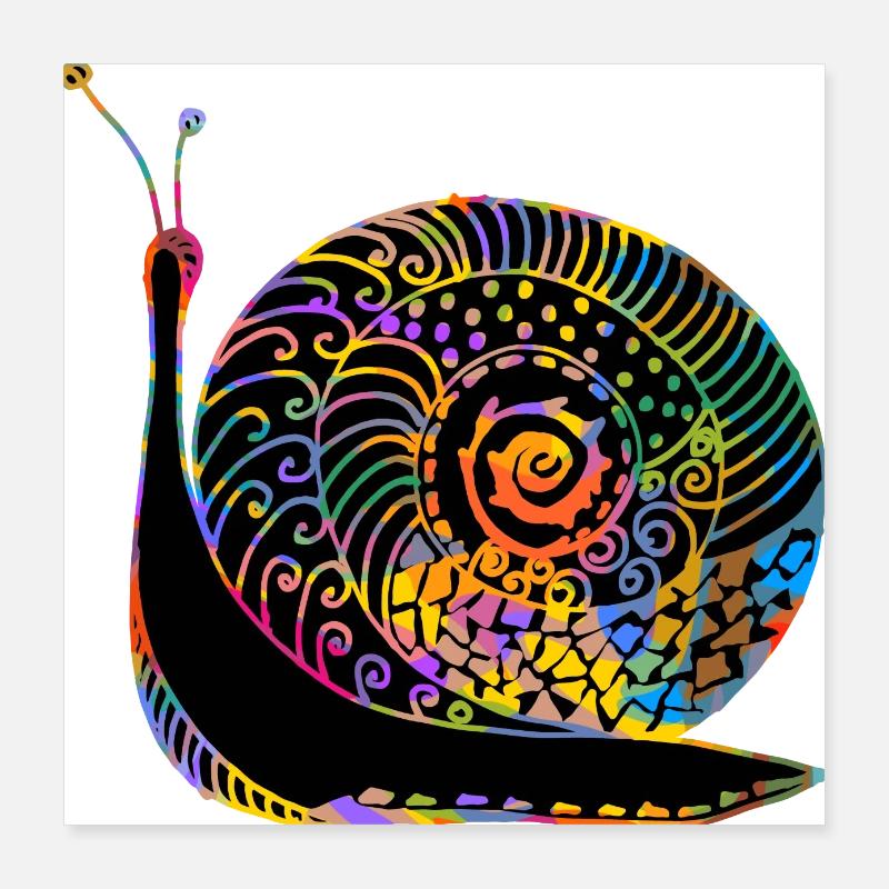 Escargot Poster 40 x 40 cm