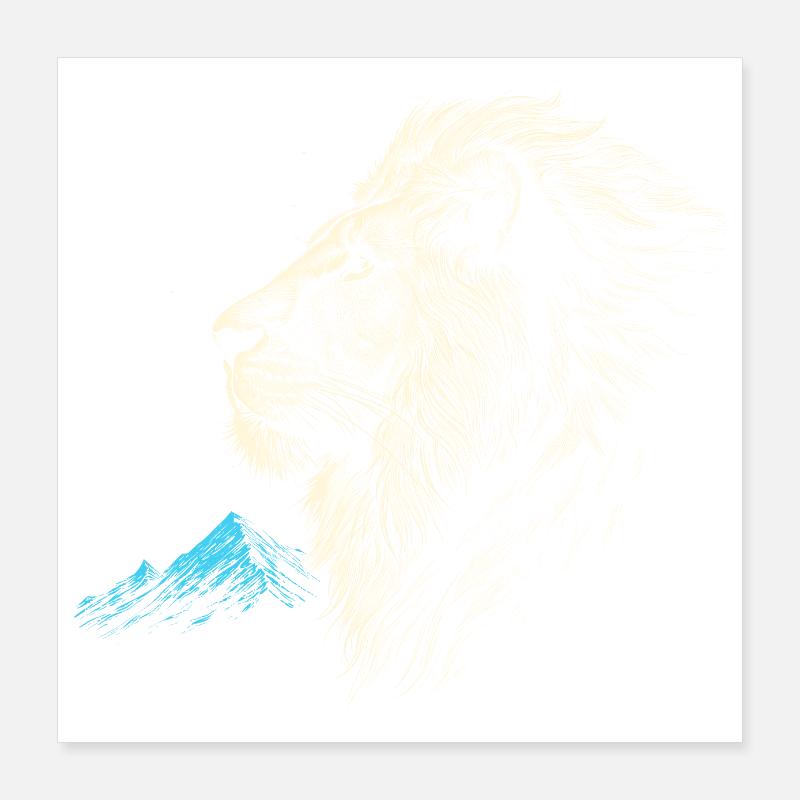 Löwe Poster 40x40 cm