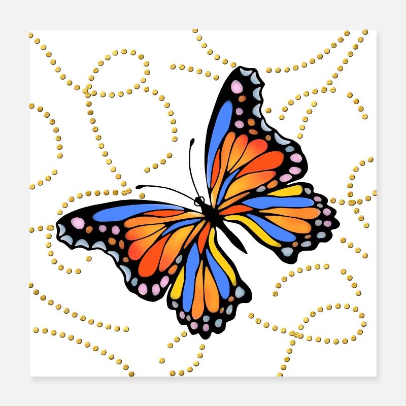 Butterfly Poster 16" x 16" (40x40 cm)