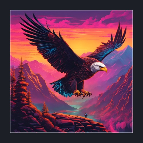 Proud Eagle collection - Eagle 1 - Poster 40x40 cm