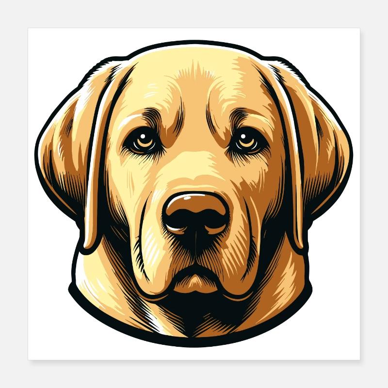 Labrador Head Poster 16" x 16" (40x40 cm)