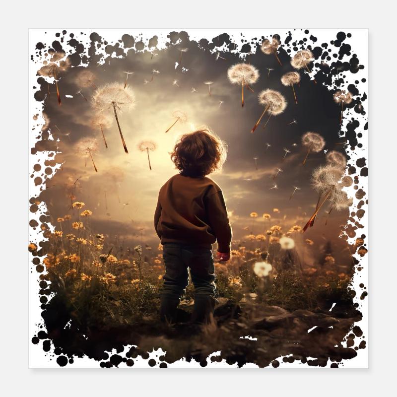 L’insouciance de l’enfance Poster 40 x 40 cm