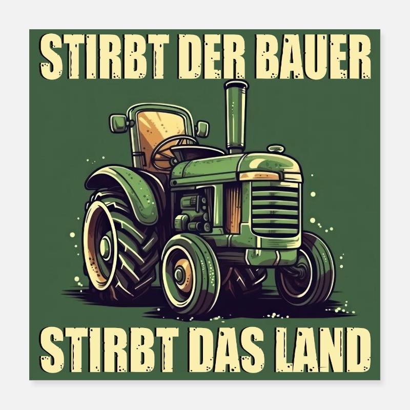 Bauernprotest Aufkleber Bauerndemo Sticker Demo Poster 40x40 cm