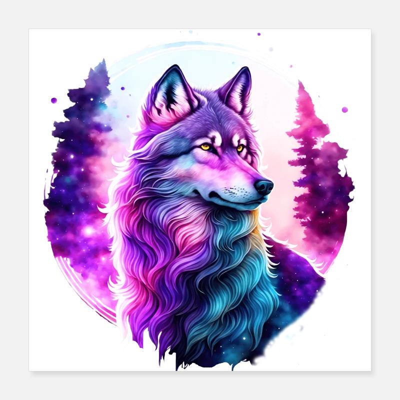 Wolf Poster 16" x 16" (40x40 cm)