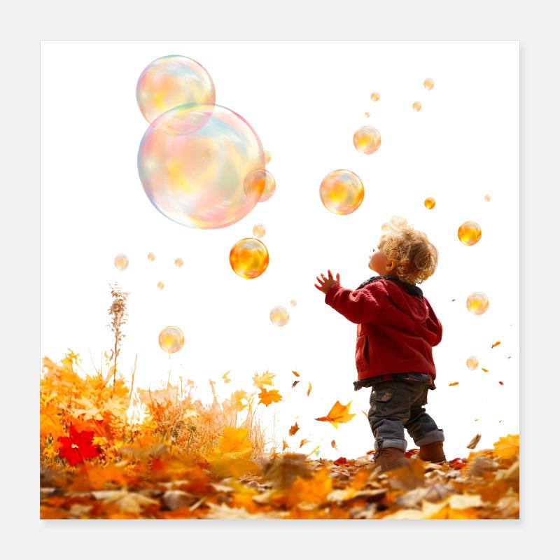 Soap Bubble Fascination Poster 16" x 16" (40x40 cm)