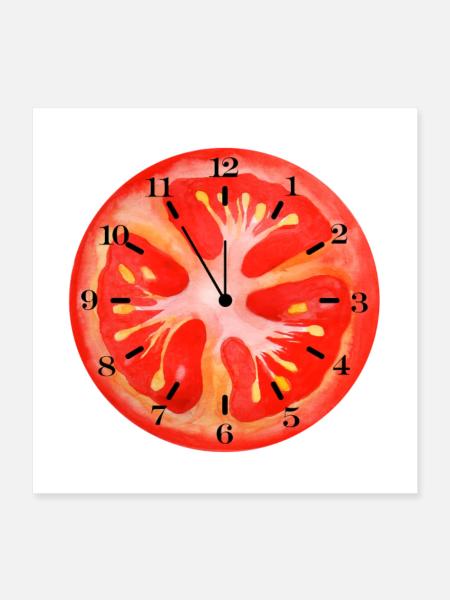 Es ist Tomatenzeit - Poster 40x40 cm - Weiß