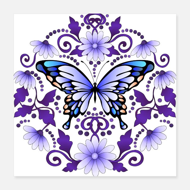 Butterfly Poster 16" x 16" (40x40 cm)