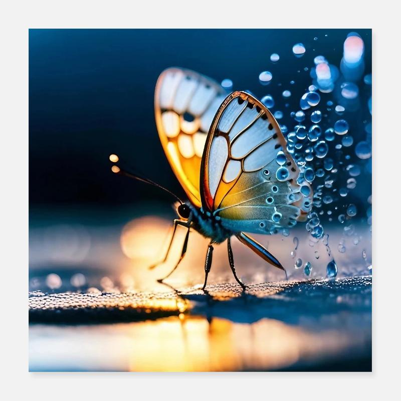 Butterfly Poster 16" x 16" (40x40 cm)