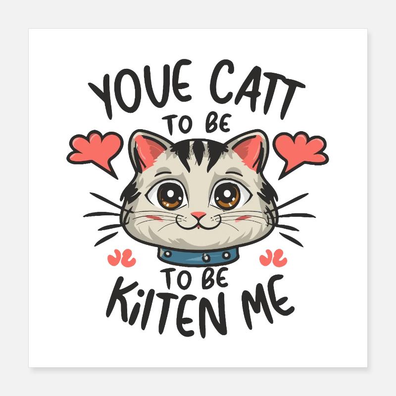 Comic Whisker Whimsy Poster 40 x 40 cm