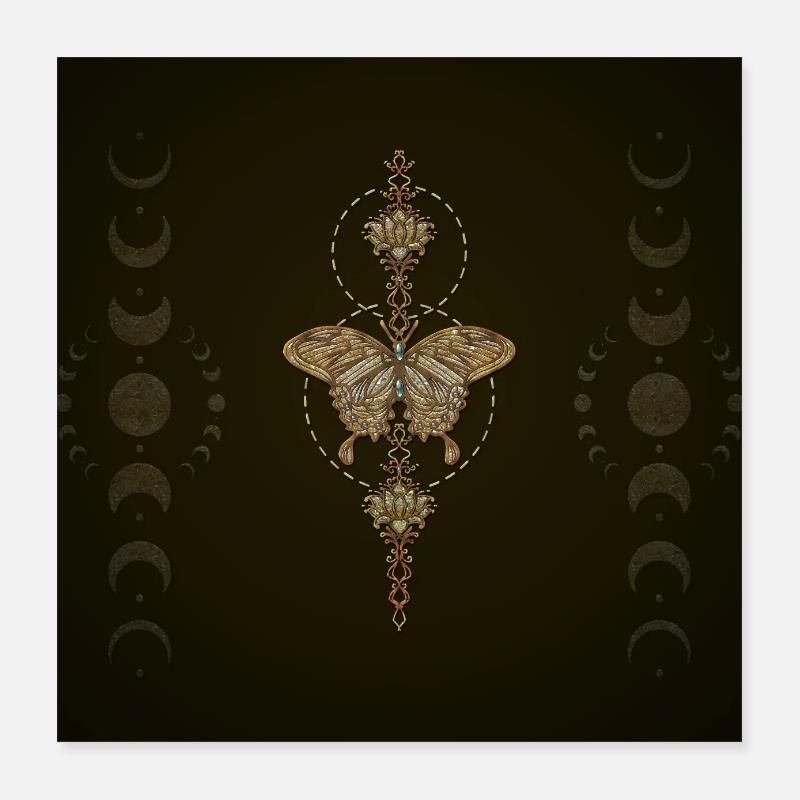 L’élégance du papillon. Poster 40 x 40 cm