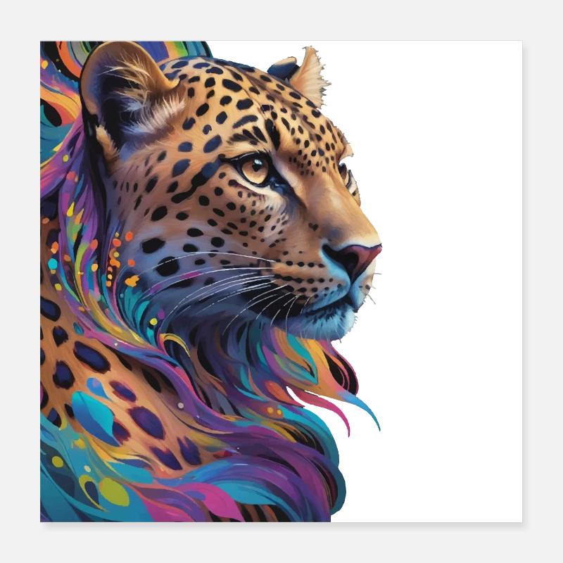 Leopard Poster 16" x 16" (40x40 cm)