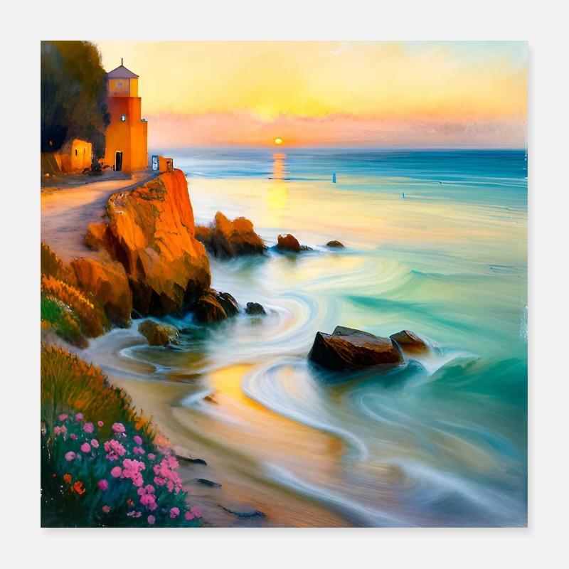 Impressionism Bay Poster 16" x 16" (40x40 cm)