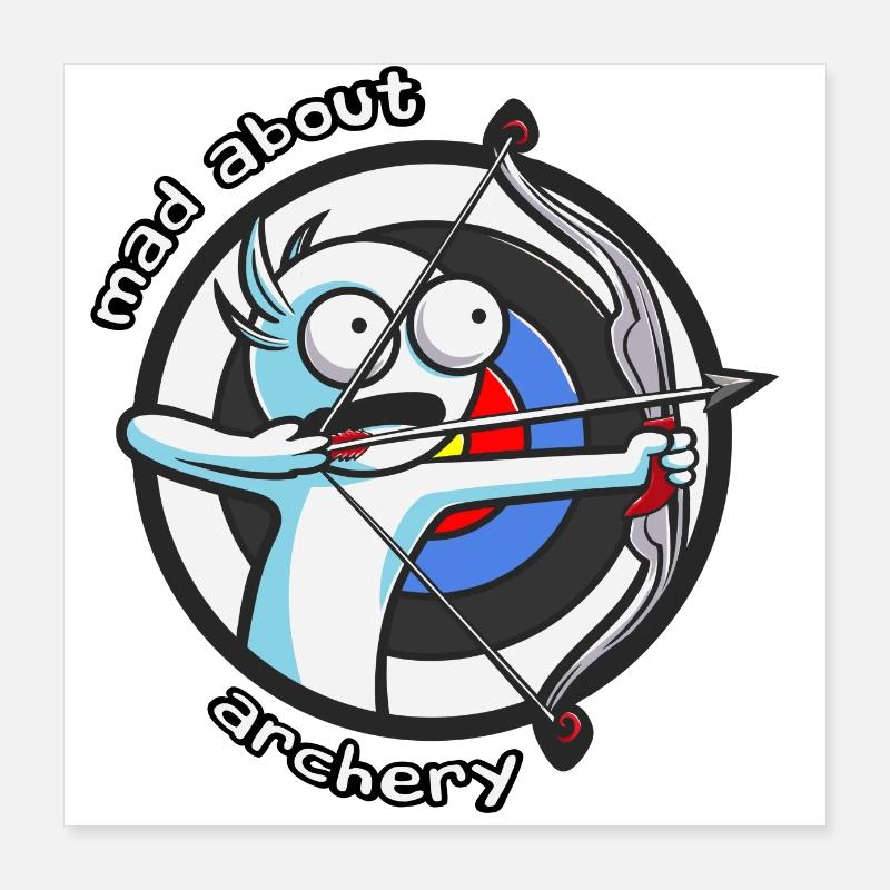 Fou de tir à l’arc Poster 40 x 40 cm
