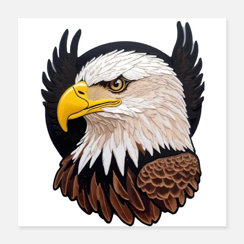 Beautiful bald eagle Poster 16" x 16" (40x40 cm)