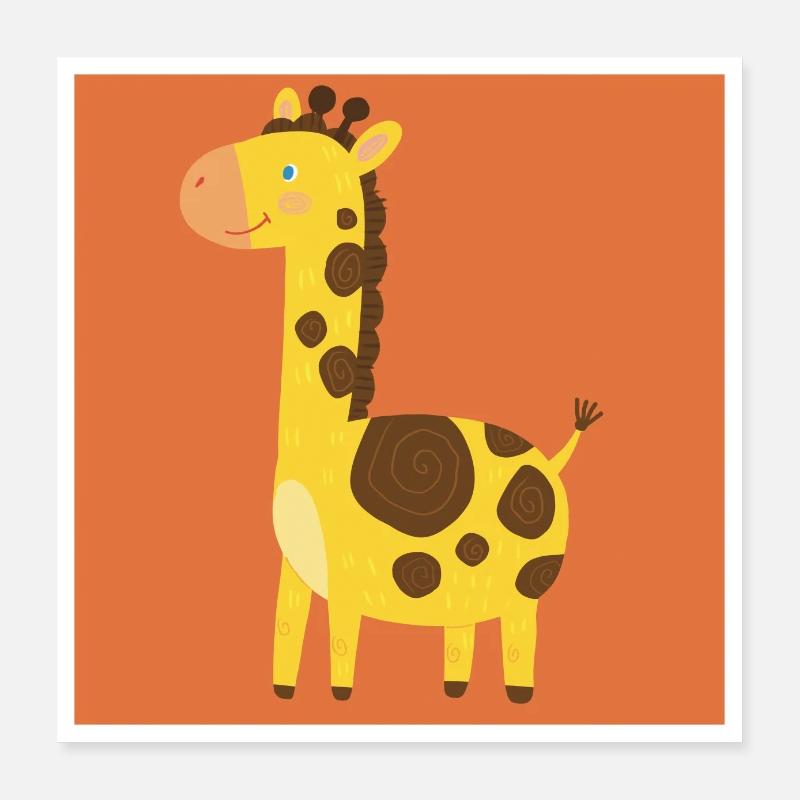 Petite girafe Poster 40 x 40 cm