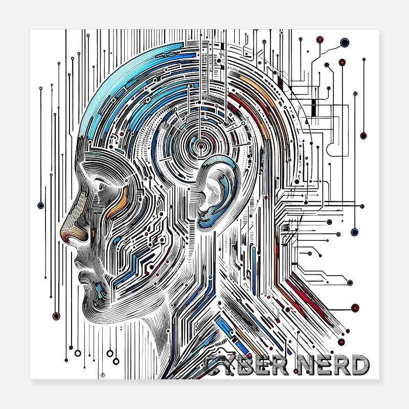 Digital Mind Poster 40x40 cm